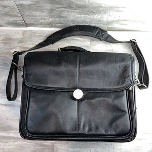 Laptop Computer Briefcase Dell Black Bag Multiple Pockets Carrying Case